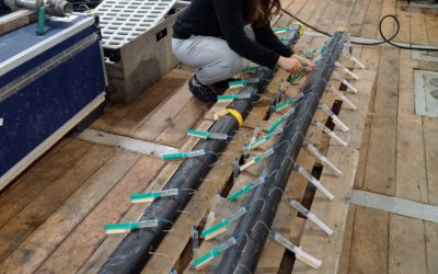 Collecting sediment cores